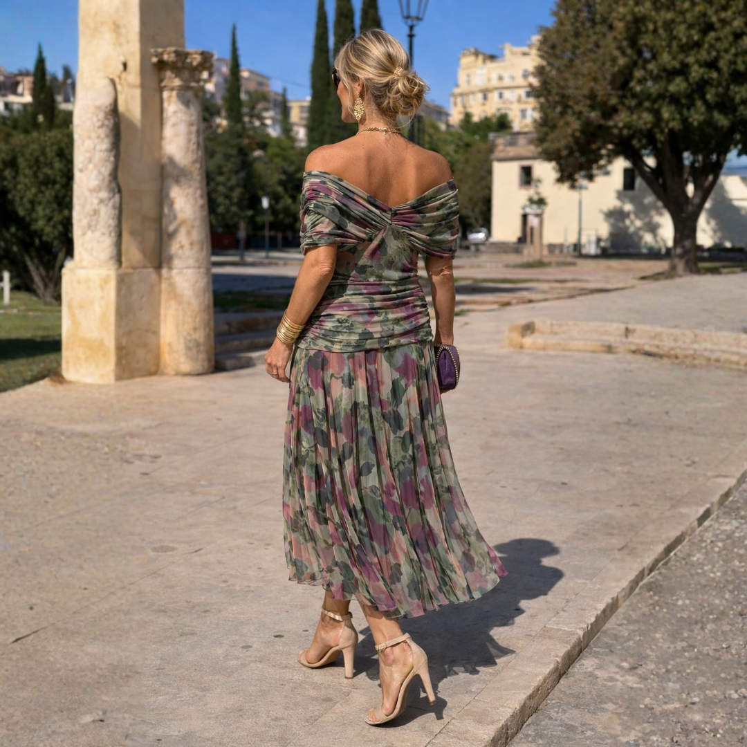 ROSSANA – Elegant Off-Shoulder Maxi Dress