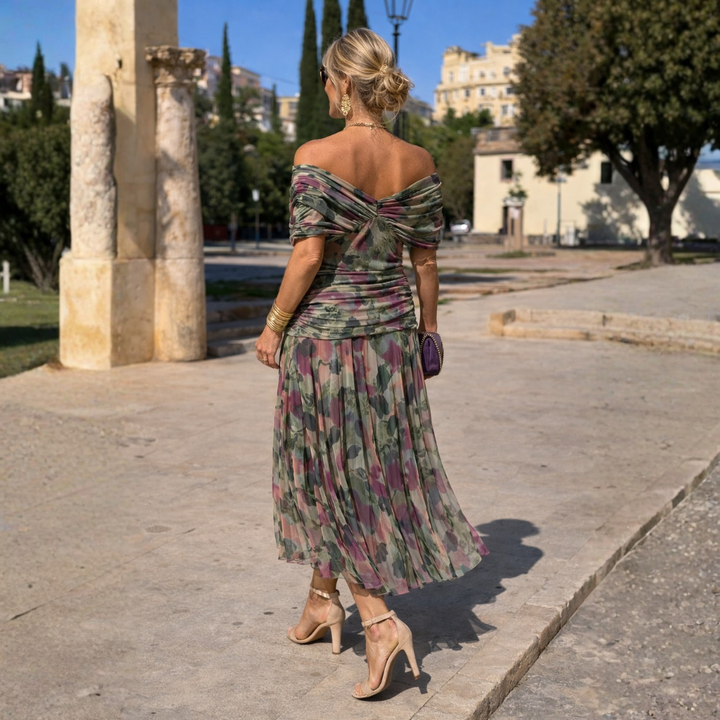 ROSSANA – Elegant Off-Shoulder Maxi Dress
