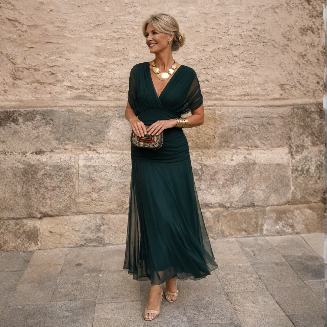 ROSSANA – Elegant Off-Shoulder Maxi Dress
