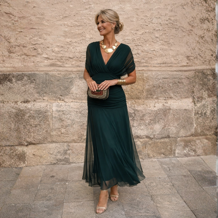 ROSSANA – Elegant Off-Shoulder Maxi Dress