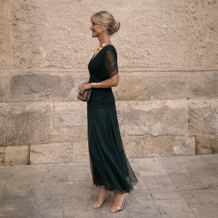 ROSSANA – Elegant Off-Shoulder Maxi Dress